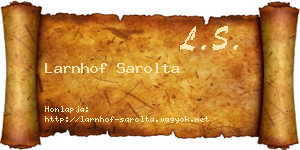 Larnhof Sarolta névjegykártya